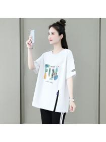 summer new T-shirt +casual shorts loose fashion two piece set