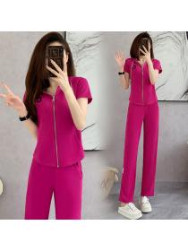Fashion temperament fashion sports and leisure two-piece suit