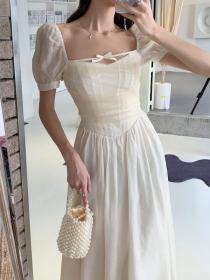 Summer dress Korean style slim dress short sleeve dress