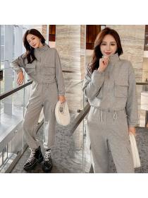 Korean style suit women fashion fashion-style cardigan two-piece set