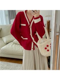Winter new knitted fashion style loose cardigan