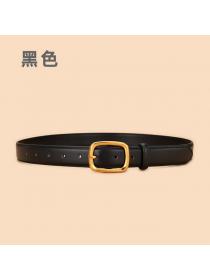 New style Two-Layer Leather Ladies Pin Buckle Belt Casual Leather Belt