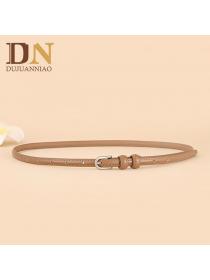 Ladies Double-sided use belt all-match leather summer thin belt ins style jeans belt