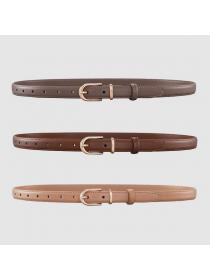 New style women's belt pin buckle matching simple denim pants belt