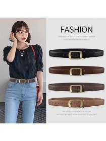 Ready stock women's belt pin buckle matching simple denim pants belt