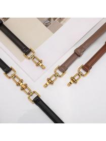 New style buckle adjustable leather belt women's thin belt for dress