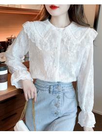 Sweet Doll Collar Lace Shirt Long Sleeve Shirt 