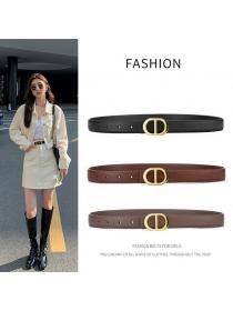 Ladies Belt Smooth Buckle Thin Belt Simple style Dress Belt