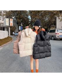 Autumn and winter new loose down cotton vest waistcoat outer wear short coat
