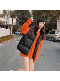 Autumn and winter new loose down cotton vest waistcoat outer wear short coat