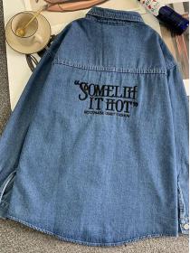 New style letter embroidery denim jacket women's loose jacket