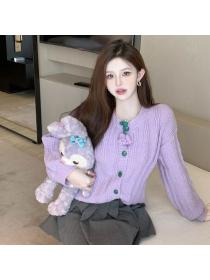 Korean style new fashion knitted sweater cardigan