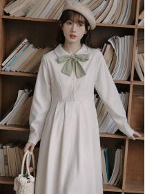 Autumn fashion Korean style Sweet long sleeve dress