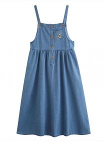 New arrival embroidery denim Two pieces dress