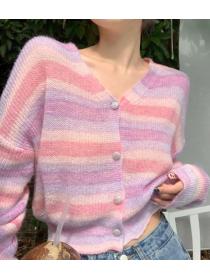 On Sale Knitting Color Matching Top 