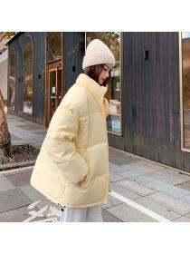 New style Korean fashion thickened solid color student Short coat