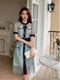 New style temperament slim mid-length Fashion lace dress