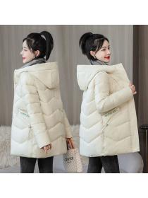 Winter Korean style loose thickened cotton coat for women