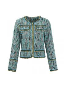 Ladies short style luxury Tweed coat 