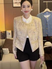 Korean-style temperament Tweed short coat for women