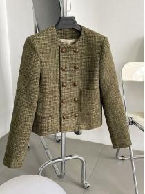 Fashion style tweed jacket Autumn new women's Short coat