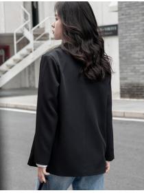 Korean style temperament suit collar simple all-match suit