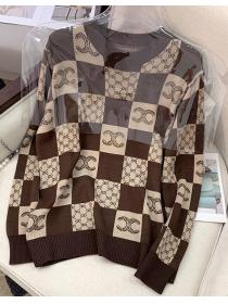 On Sale Printing Fashion Knitting Top 