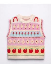  Sweet Fresh Flower Fashion Knitting Top 
