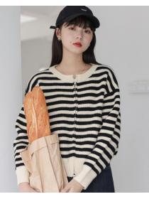 Korean Style Stripe Sweet Fresh Sweater 