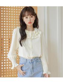 Doll Collars Lace Up Bowknot Matching Blouse 