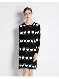 On Sale Love Printing Knitting Fashion Dress