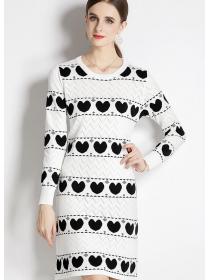 On Sale Love Printing Knitting Fashion Dress