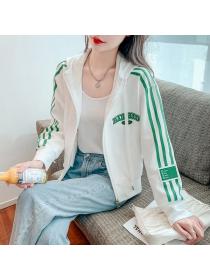 Autumn new Korean style loose embroidered Hoodies for women
