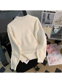 Women's autumn new loose bright silk Knitted sweater