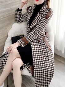 New fashion Korean style tweed overcoat