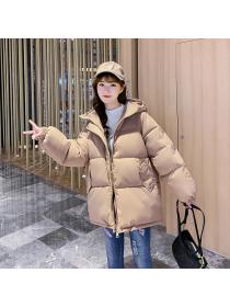 Korean style loose down cotton-padded jacket Short coat