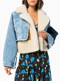 Fashion new thick coat loose wool Denim coat
