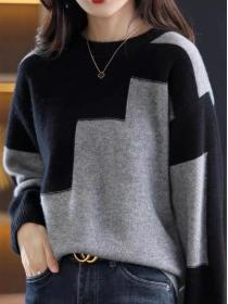 New style cashmere sweater women's round neck Pullover