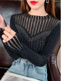Fall wear knitwear women's long sleeve high neck sexy Pullovers