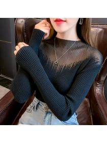 winter new style high collar knit base top