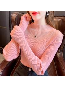 winter new style high collar knit base top