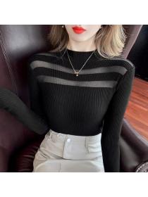 New knitwear women slim long sleeve high neck sweater