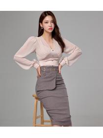 Korean Style V  Collars Slim Nobel Suits 
