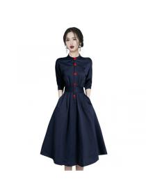 Korean style Autumn new simple fashion slimming dress 