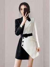 Korean style fall Blazer dress for women