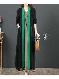 On Sale Color Matching Loose Leisure Style Dress 