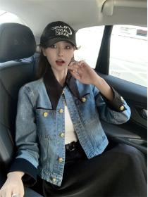 Vintage style Casual denim jacket for women 