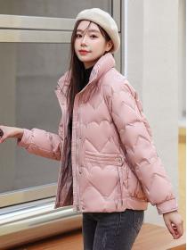 Korean style Winter fashion Solid color Down coat