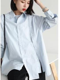 White shirt women's Spring and Autumn Fashion top