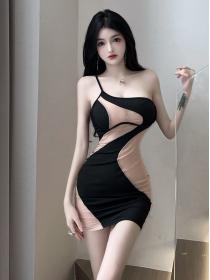 Single shoulder sexy dress